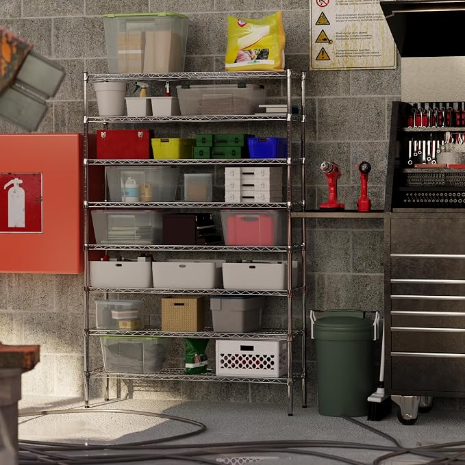 14" Deep x 48" Wide x 74" Height Wire Shelving Kit | 8-Tier | NSF Commercial - Image 7