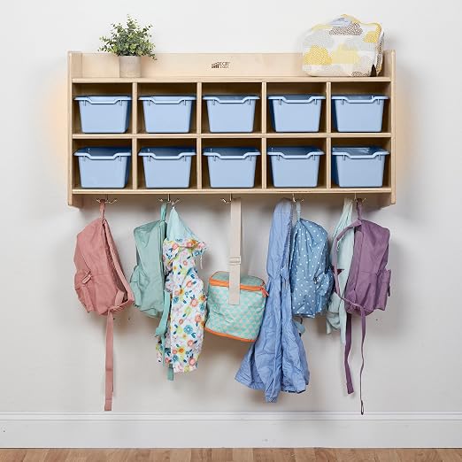 ECR4Kids 10-Section Hanging Coat Locker - Image 6