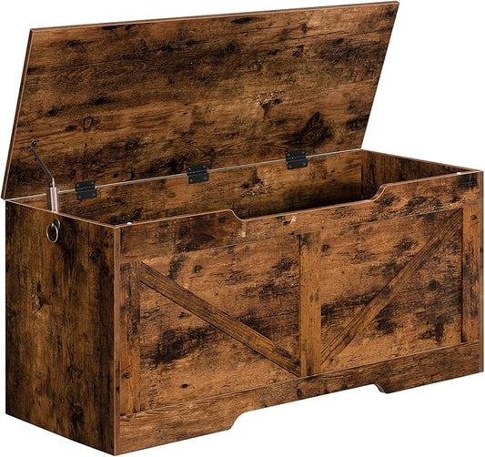 HOOBRO Storage Bench, 39.4” Retro Wooden Storage Chest by HOOBRO