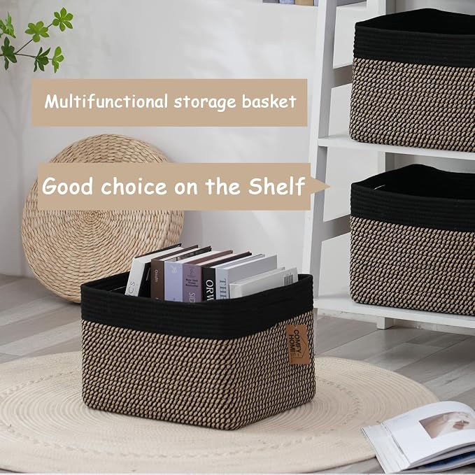 COMFY-HOMI Cotton Rope Woven Basket - Image 3