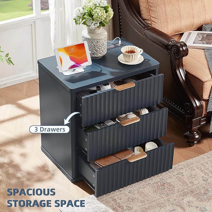 LEYAOYAO Fluted Nightstand - Image 6
