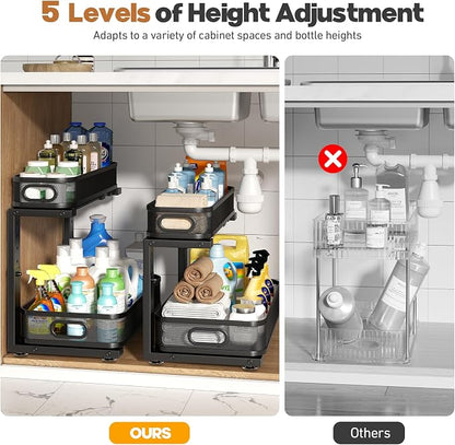 2 Pack 17.3IN-Depth Under Sink Organizer - Image 8