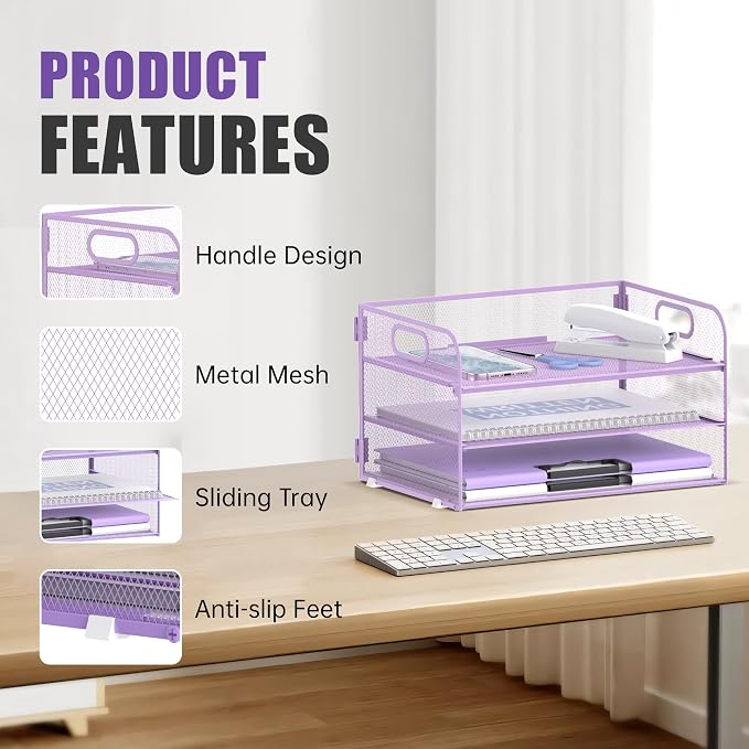 DALTACK 3 Tier Paper Organizer - Image 4