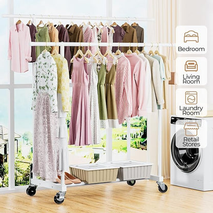 Abiglifty Double Rods Clothes Rack - Image 6