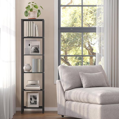 TUTOTAK Bookshelf, 6-Tier Tall Narrow Book Shelf - Image 6