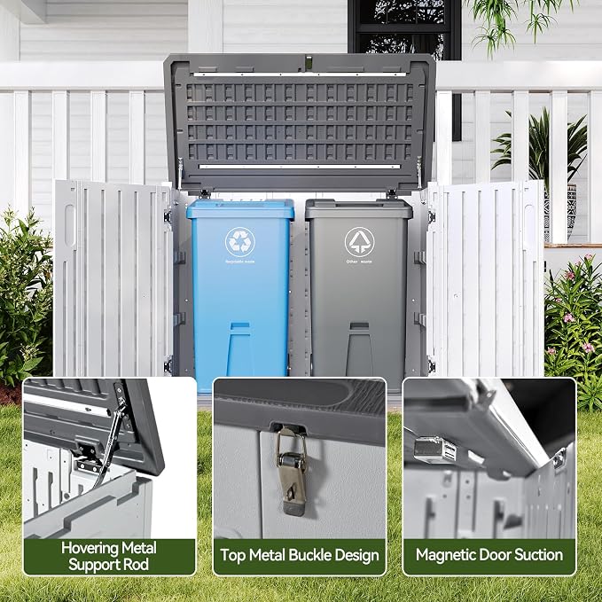 Aoxun White Outdoor Storage Cabinet - Image 7