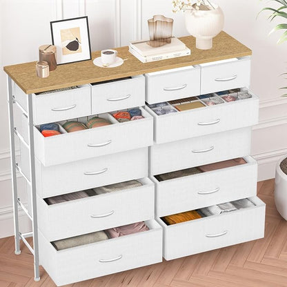 Compact 12 Drawers Dresser for Bedroom, Fabric Storage Tower, Chest of Drawers - Image 7
