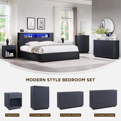 ACCOHOHO Modern 5 Drawer Dresser - Image 3