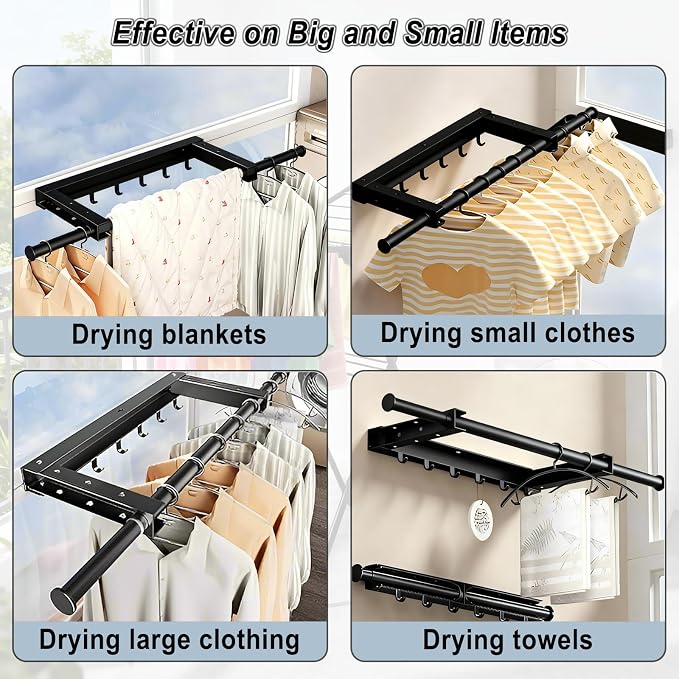 2 Pcs Clothes Drying Rack, Laundry Drying Rack - Image 6
