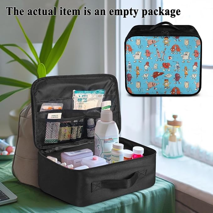 Family Medicine Storage Bag Pill Bottle Organizer - Image 3