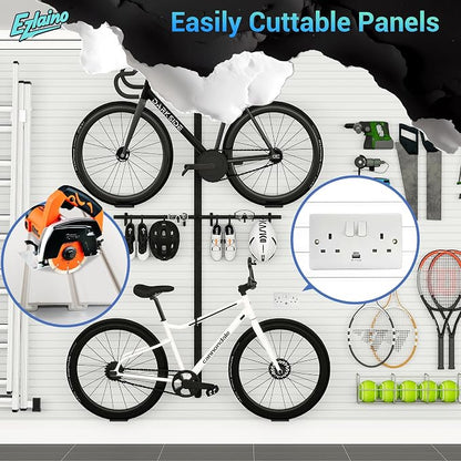Ezlaino Slatwall Panel 4FT x 4FT, PVC Slat Wall Storage System, Waterproof - Image 8