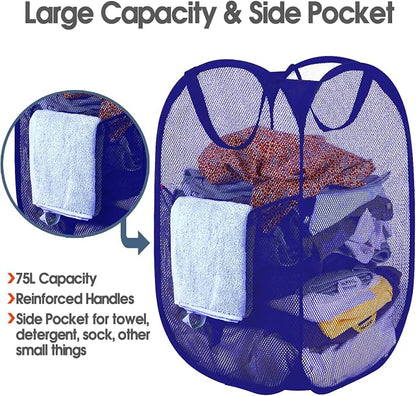 BATTOO Deluxe Strong Mesh Pop up Laundry Hamper Basket - Image 5