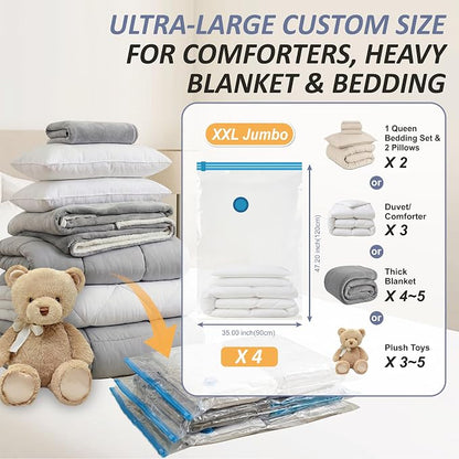 Cozy Essential Vacuum Storage Bags, 80% Compression Vacuum Seal Space Saver - Image 3