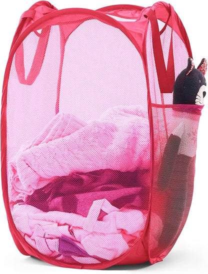 TECHMILLY Collapsible Mesh Pop Up Laundry Hamper by TECHMILLY