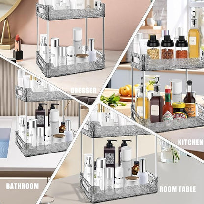 2-Tier Bathroom Counter Organizer Countertop Storage, Dresser Organizer Vanity - Image 7