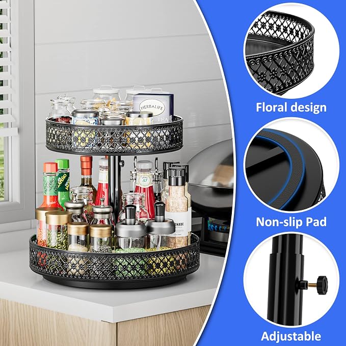 Lazy Susan Organizer 2 Tier - Image 4