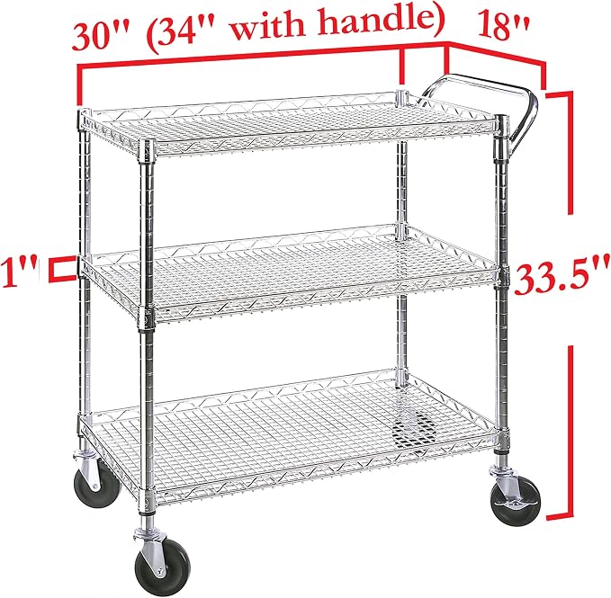Seville Classics 3-Tier UltraDurable Commercial-Grade NSF-Certifed Service - Image 6