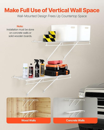 VEVOR Wire Shelf Kit, 3 ft, Wall Mounted Wire Shelves, Heavy-Duty Carbon Steel - Image 7