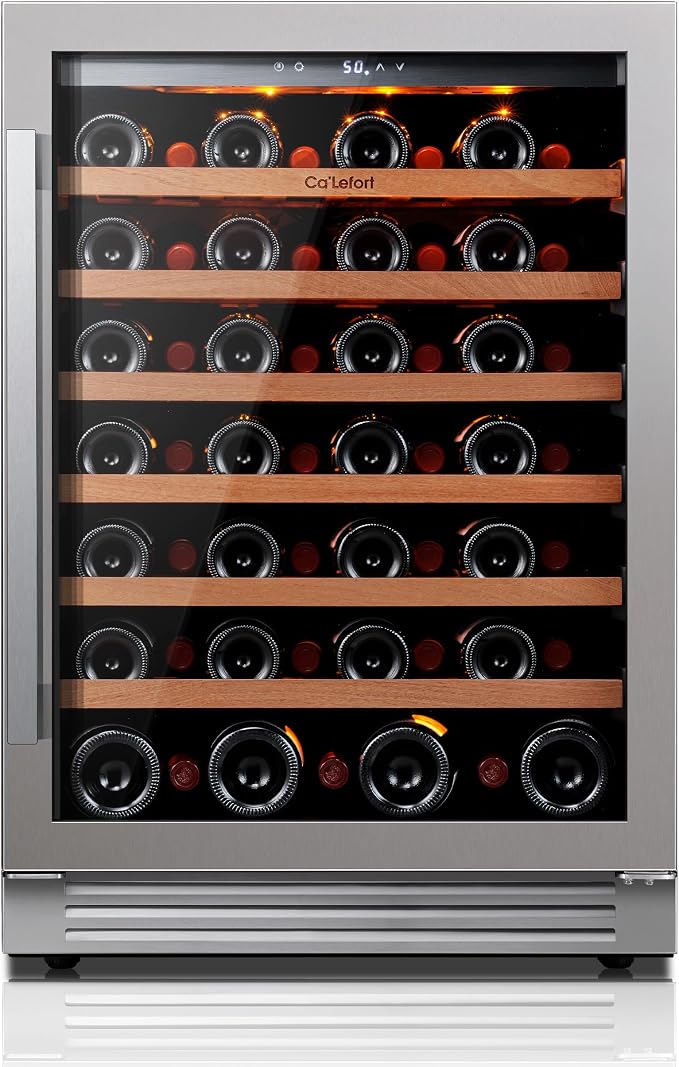 Ca'Lefort 24 Inch Wine Fridge, 54 Bottle Wine Cooler Refrigerator, 40-65°F Wine by CaLefort