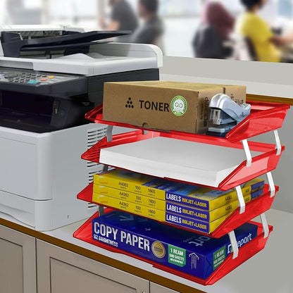 Acrimet Facility 4 Tier Letter Tray, Side Load, Letter Size/A4, Desktop File - Image 3