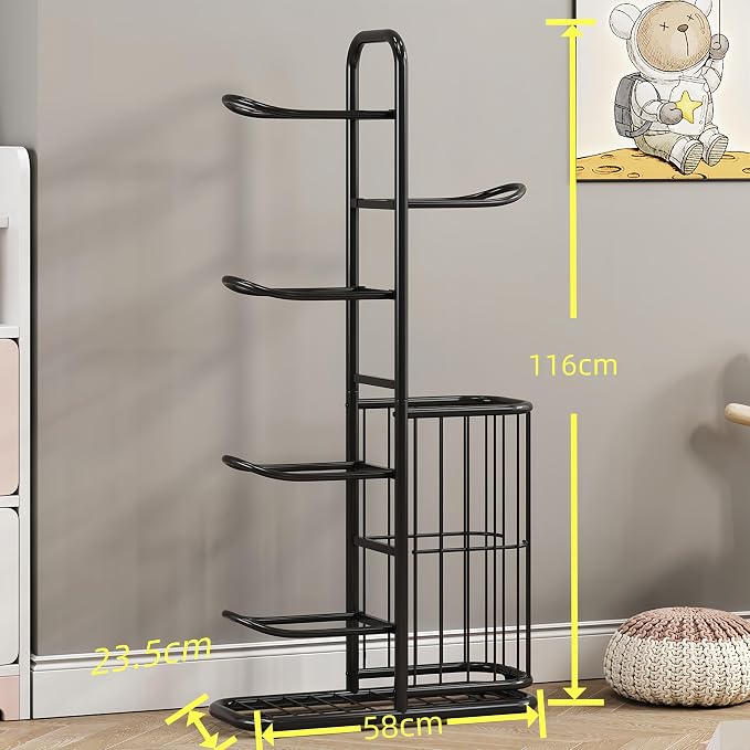 Sports Ball Storage Rack | Adjustable Vertical Stand - Image 2