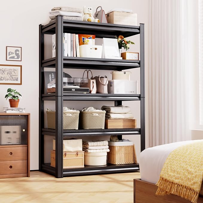 Metal Garage Shelving 5 Tier Storage Shelves, Utility Steel Shelf 2 Pack - Image 2