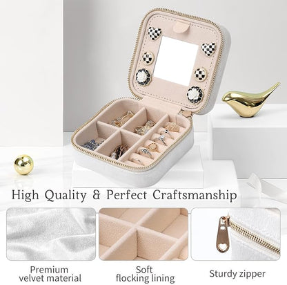 Dajasan Velvet Jewelry Box, Mini Travel Jewelry Case, Portable Travel Jewelry - Image 5