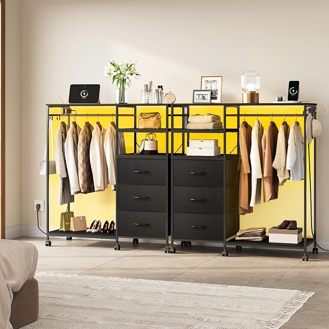 WLIVE LED Dresser for Bedroom, 3 Drawers - Image 3
