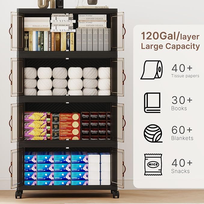 536QT Extra Large Stackable Storage Bins - Image 3