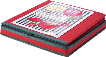 Elf Stor Christmas Box with Adjustable Dividers and Lid Ornaments Storage - Image 5