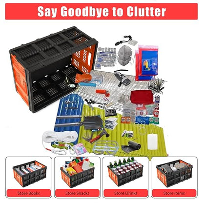 Garvee Collapsible Crate, 55L Foldable Plastic Milk Crate - Image 3