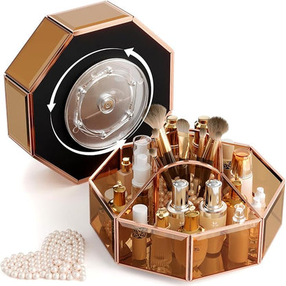 CoralHouse 360° Rotating Makeup Organizer Spinning Vanity Organizer by Coralhouse