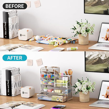 Marbrasse Mesh Pen Holder for Desk, Pen Organizer - Image 3