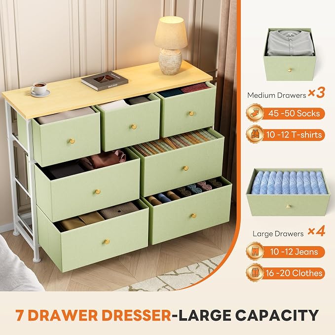Sweetcrispy 7 Drawer Dresser for Bedroom Storage - Image 5