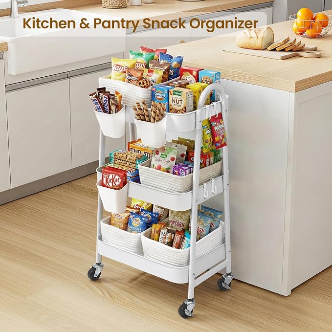 3-Tier Rolling Utility Cart - Image 7