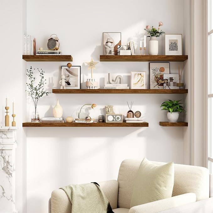 Fun Memories Floating Shelves for Wall, 8 Inch Deep Floating Wall Shelf - Image 6