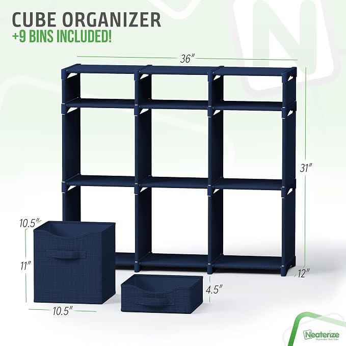 9 Cube Distressed Organizer - Image 3