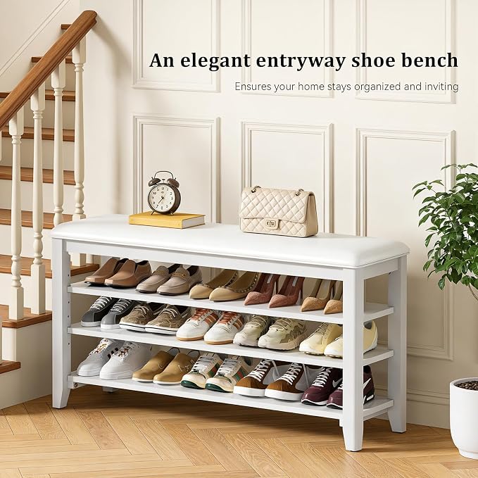 Taitiy Shoe Rack Bench Entryway Storage, Shoe Organizer Bench - Image 7