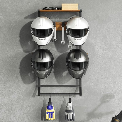 HOOBRO Motorcycle Helmet Rack Wall Mount, Helmet Holder by HOOBRO