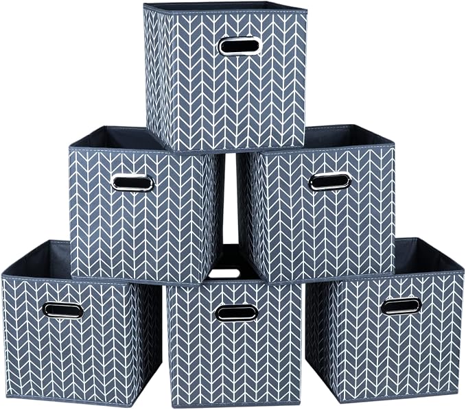 Fabric Cloth Storage Bins, Fabric Cube Organizer by SEVENDOME