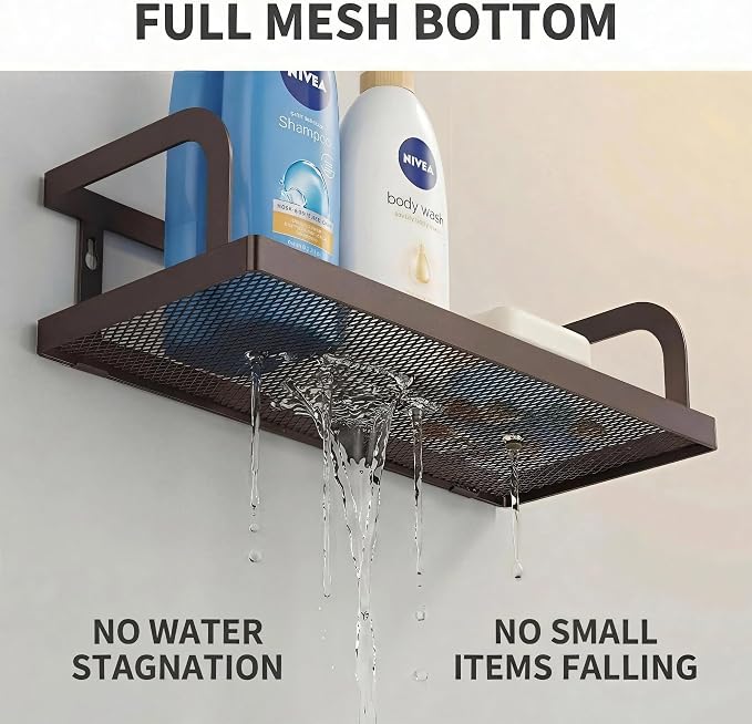 PUSDON 2-Pack 16.5" Extra Long Slim Hollowout Shower Caddy, Wall Mount Spice - Image 5