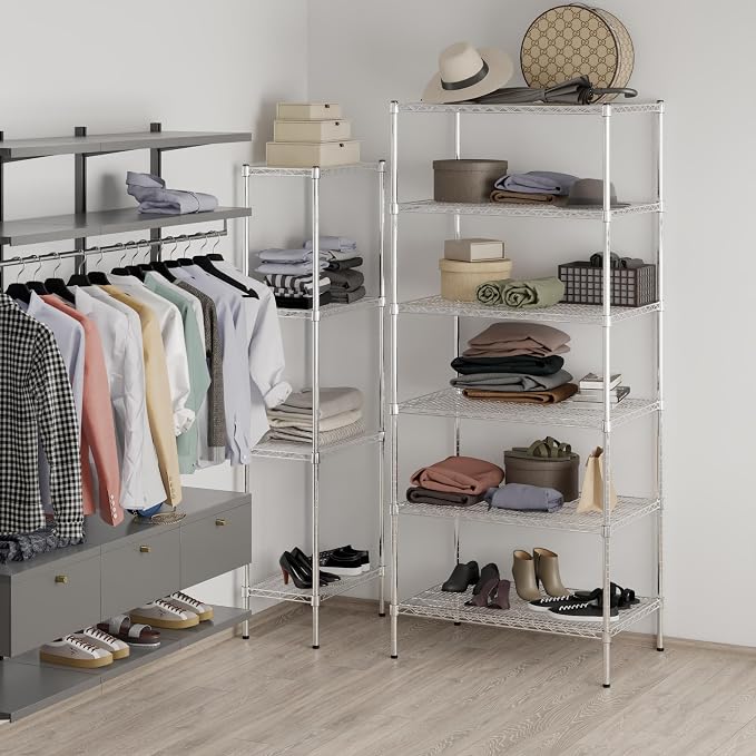 24" Deep x 36" Wide x 86" Height Wire Shelving Kit | 6-Tier | NSF Commercial - Image 2