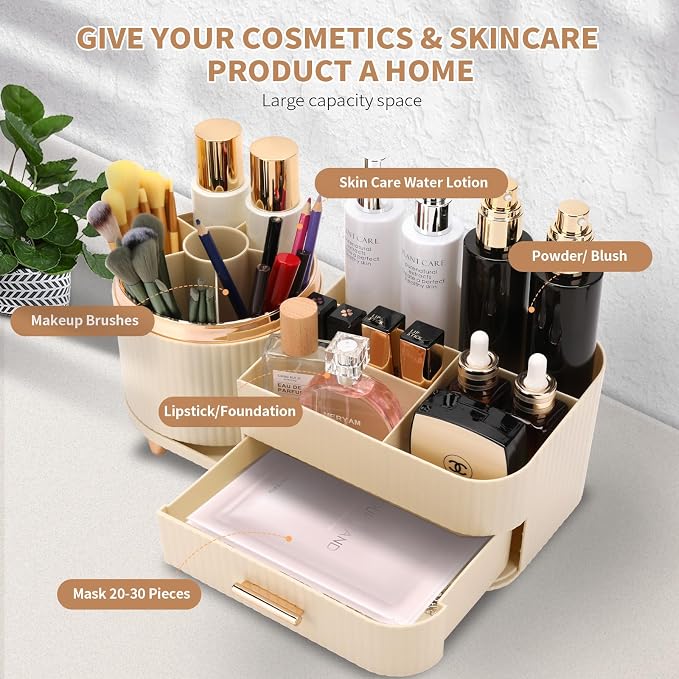 Makeup Organizer for Vanity, Cosmetic Display Case - Image 4