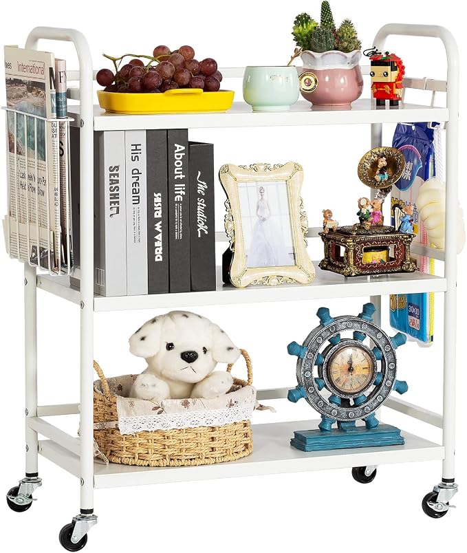 HDANI 3 Tier Metal Rolling Utility Cart, High Capacity Multi Purpose Heavy Duty by HDANI