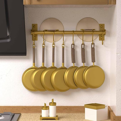 Dseap Kitchen Utensil Holder Hanger, Pot and Pan Rack Wall Mounted, Kitchen Rail - Image 2