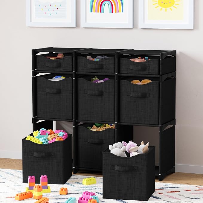 9 Cube Closet Organizers And Storage | Includes All Storage Cube Bins | Easy To - Image 2