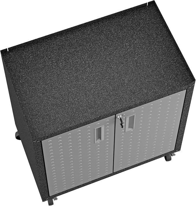 Manhattan Comfort Fortress Rolling 2 Door Garage Storage Cabinet - Image 8