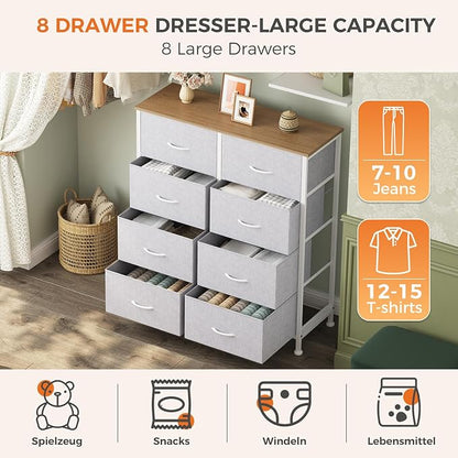Sweetcrispy 8 Drawer Fabric Dresser - Image 4