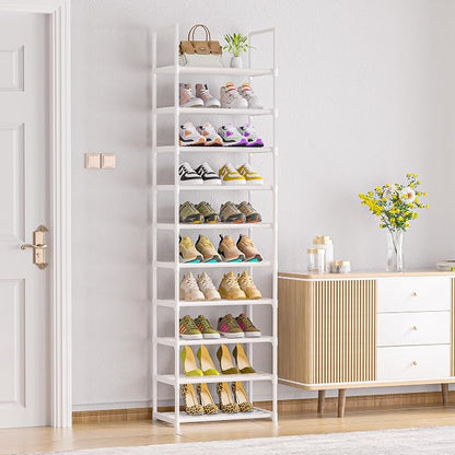 OYREL Sturdy Metal Shoe Rack Organizer, Narrow Shelf Stand - Image 4