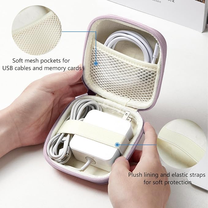 Charger Case for Macbook, Portable Tech Electronic Organizer Bag, Small Travel - Image 3